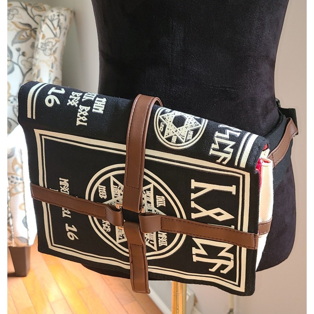COSPLAY Book Of Magic Design Bag Witch Anime Cosplay Costume Black Waist Adjust